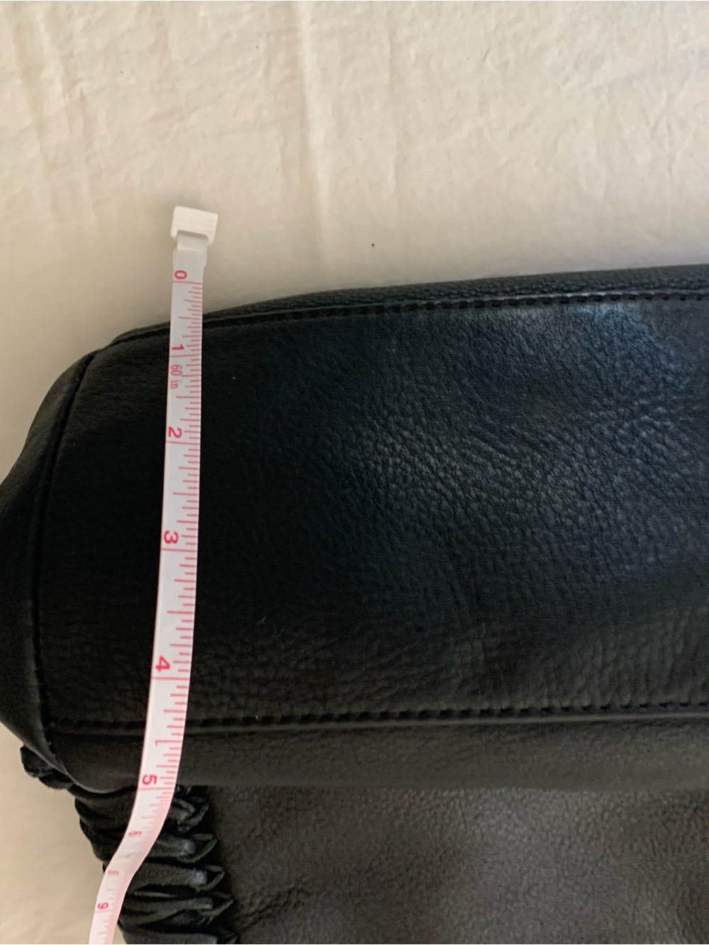 Vince Camuto Black 100% Leather Shoulder Bag with Braided Side Detail - Picture 8 of 8